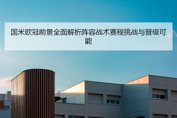 国米欧冠前景全面解析阵容战术赛程挑战与晋级可能